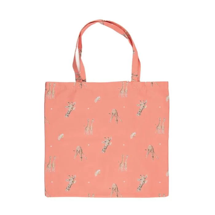 Wrendale Flowers Giraffe Foldable Shopper Bag