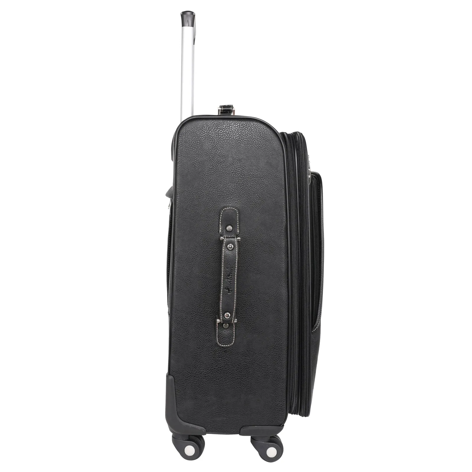 WRL-L1/2/3 Montana West Tooled Leather Collection 3 PC Luggage Set-Black