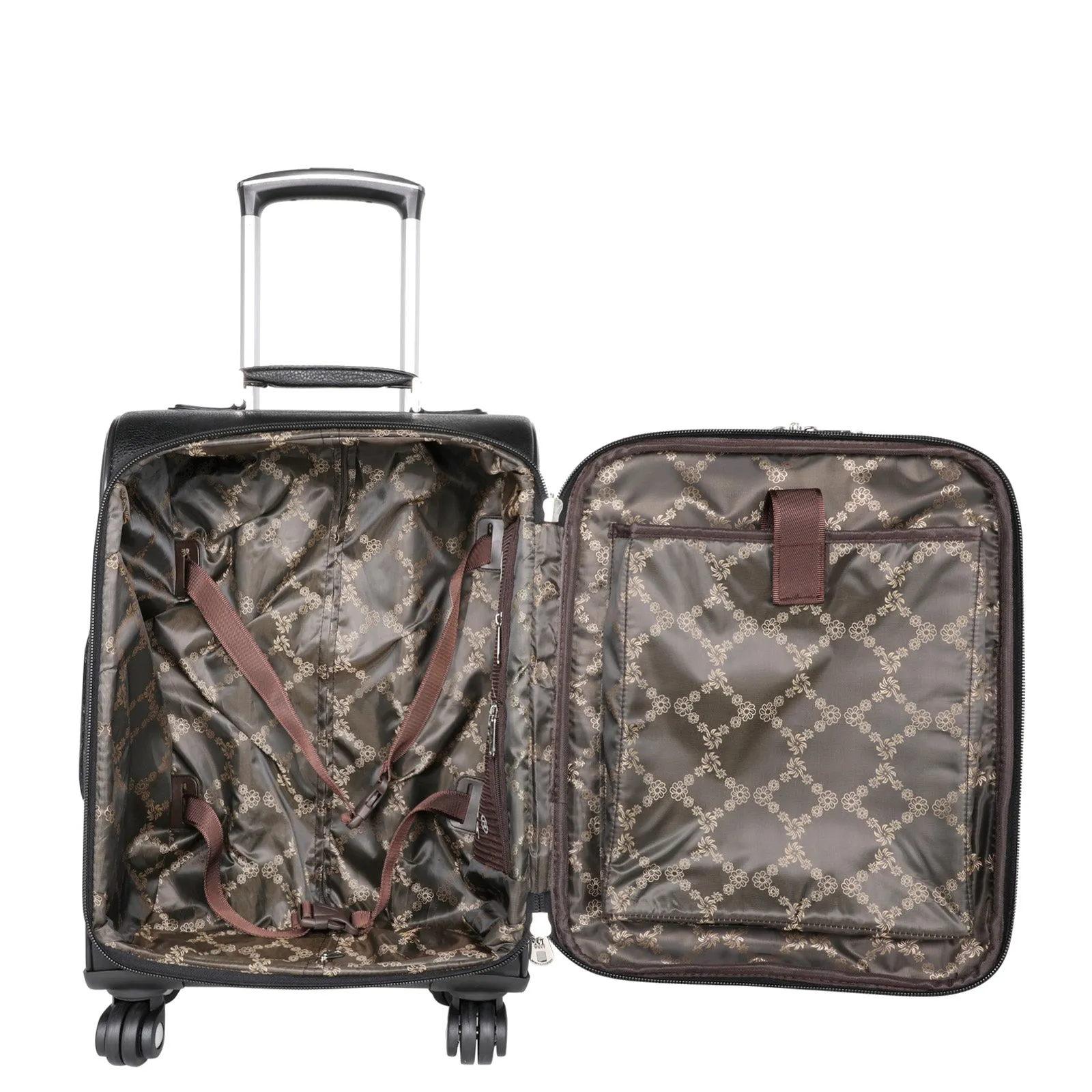 WRL-L1/2/3 Montana West Tooled Leather Collection 3 PC Luggage Set-Black